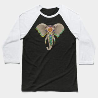 Ganesh Elephant Artistic Ganesha God Face   Spiritual Hindu Baseball T-Shirt